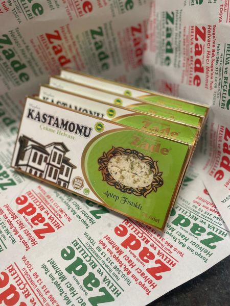 FISTIKLI ÇEKME HELVASI - 400 GR (36 DİLİM)
