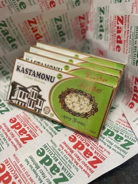 FISTIKLI ÇEKME HELVASI - 400 GR (36 DİLİM)